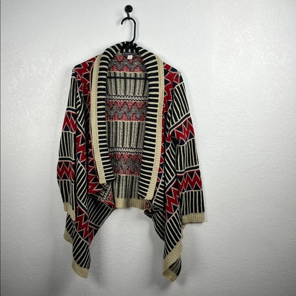 A Knitch Above Aztec Pattern Cardigan Southwestern Sz M Geo Knit Pattern TC0775